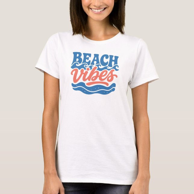 Womens Beach Vibes T-Shirt (Front)