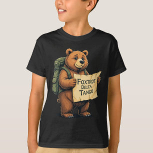 Womens Bear Foxtrots Deltas Tangos Funny Bear Foxt T-Shirt