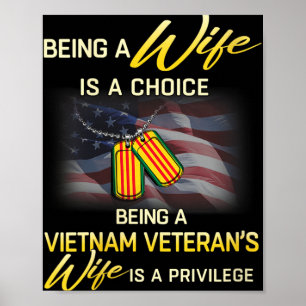 Womens Being A Vietnam Veterans Wife Is Privilege Poster
