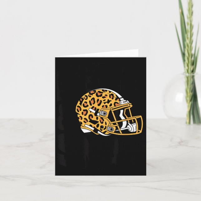 Women's Bend &amp; Snap Leopard Print Helmet Footb Card (Front)