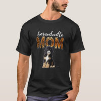 Womens Bernedoodle Mom Mama Doodle Dog  Leopard Pu