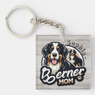 Womens Berner Mom - Bernese Mountain Dog Mom Gift Keychain