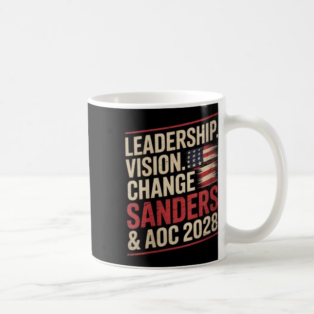Womens Bernie Sanders And Aoc 2028 For President C Coffee Mug (Right)