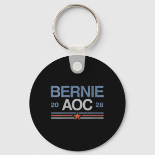 Womens Bernie Sanders And Aoc V-neck  Keychain