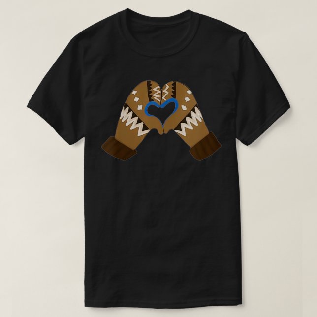 Womens Bernie Sanders Mittens Valentine's Day Bern T-Shirt (Design Front)