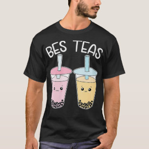 Womens Bes Teas Besties Bubble Tea Cute Boba Best  T-Shirt