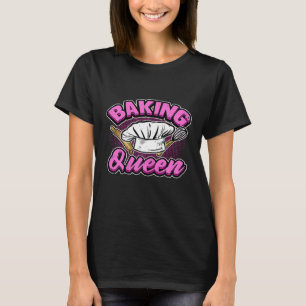 Womens Best Baking Queen Chef Kitchen Food Cake T-Shirt