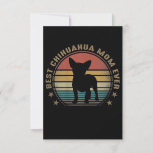 Womens Best Chihuahua Mom Ever Funny Mothers Day RSVP Card
