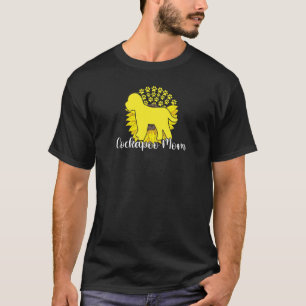 Womens Best Cockapoo Mom Sunflower Dog Paws Mother T-Shirt