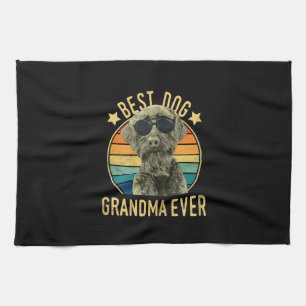 Womens Best Dog Grandma Ever Giant Schnauzer Kitchen Towel