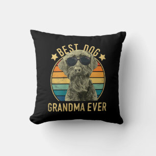 Womens Best Dog Grandma Ever Giant Schnauzer Throw Pillow