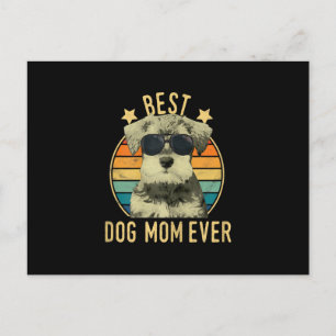 Womens Best Dog Mom Ever Miniature Schnauzer Postcard