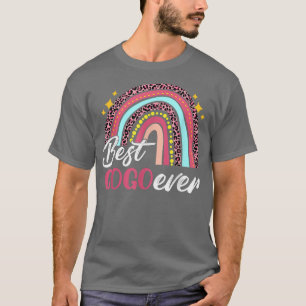 Womens Best Gogo Ever Leopard Rainbow Funny Mother T-Shirt