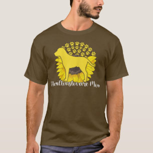 Womens Best Hamiltonstovare Mom Sunflower Dog Paws T-Shirt