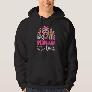 Womens Best Mimaw Ever Leopard Rainbow New Grandma Hoodie