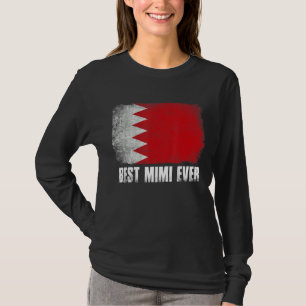 Womens Best Mimi Ever Bahrain Flag Patriotic Mom M T-Shirt