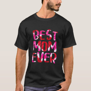 Womens Best Mom Ever Tie Dye Heart Mother's Day T-Shirt