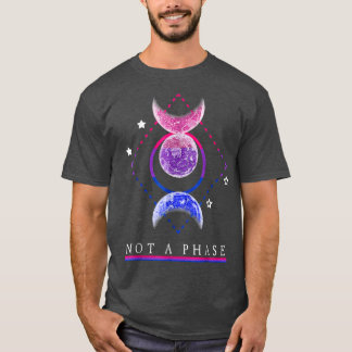 Womens Bi Pride  Not a Phase  Biseual Pride Moon V T-Shirt