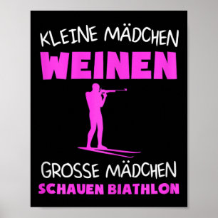 Womens Biathlon Skiing Biathlet Winter Sports Gift Poster