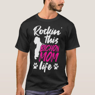 Womens Bichon Frise  Bichon Mom Tee for Dog Owner 