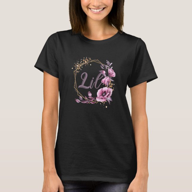 Womens Big Little Sorority Week Reveal College Sis T-Shirt (Front)