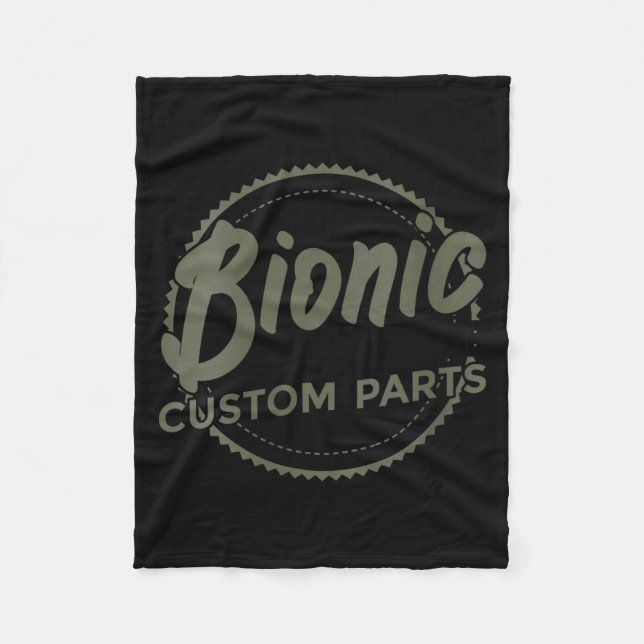 Womens Bionic Knee Club Parts Funny Knee Replaceme Fleece Blanket (Front)