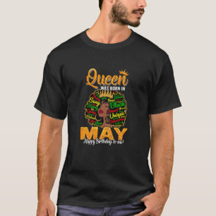 Womens Birthday Junenth Queen Was Born In May Girl T-Shirt