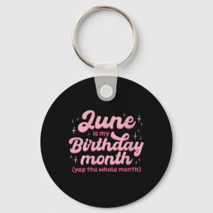 Womens Birthday Month Quote Design V-Neck Keychain