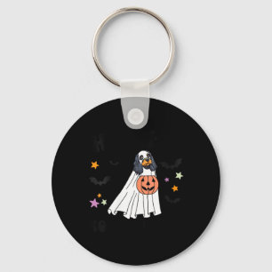 Womens Black And Tan Cocker Spaniel Boo Dog Keychain