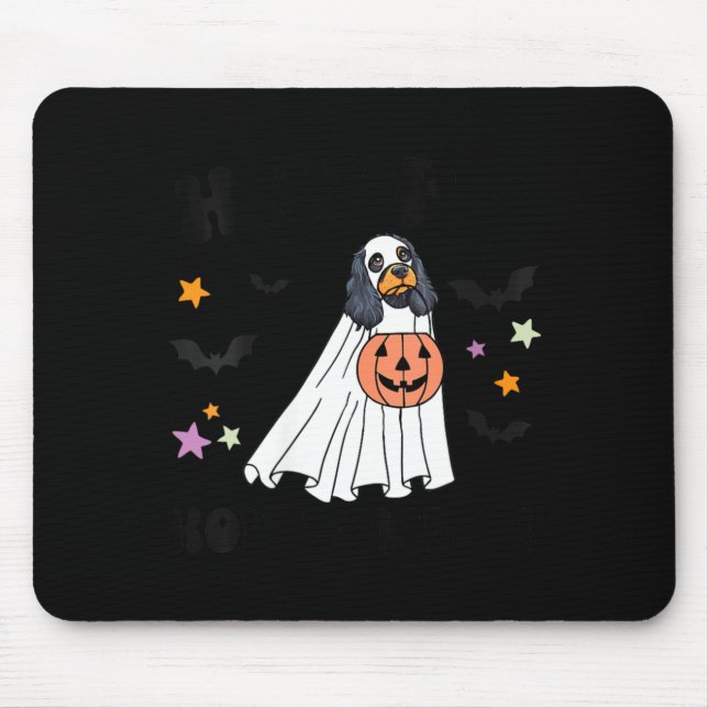 Womens Black And Tan Cocker Spaniel Boo Dog Mouse Pad (Front)