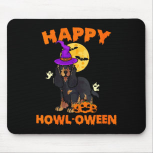 Womens Black And Tan Cocker Spaniel Dog Witch Mouse Pad