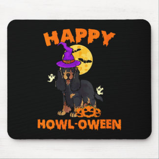 Womens Black And Tan Cocker Spaniel Dog Witch Mouse Pad