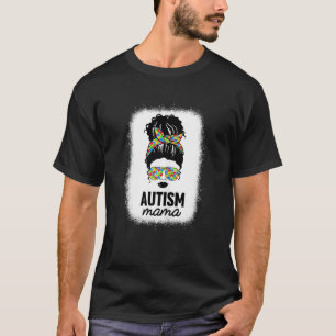 Womens Black Autism Mama Autism Awareness Mom Auti T-Shirt