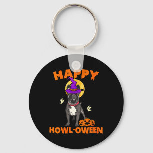 Womens Black French Bulldog Witch Costume Dog Keychain