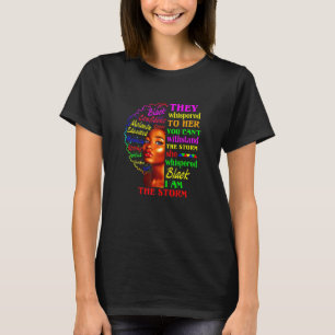 Womens Black History Month African Woman Afro I A T-Shirt