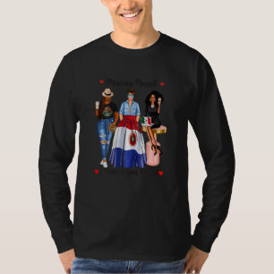 Womens Black Mexican Womens Half Mexican Paraguaya T-Shirt