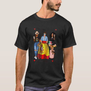 Womens Black Mexican Womens Half Mexican Spanish S T-Shirt
