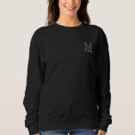 Women's Black Name Monogram Clothing Apparel Sweatshirt<br><div class="desc">Women's Black Name Monogram Clothing Apparel Template Basic Sweatshirt.</div>