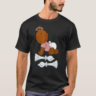 Womens Black Queen Chess African American Retro Ch T-Shirt