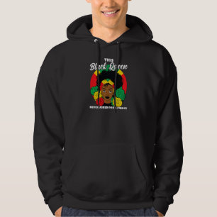 Womens Black Queen never asked for a prince Black  Hoodie
