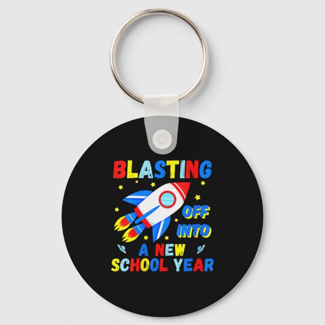 Womens Blasting Off Into A New School Year Cute Ro Keychain (Front)