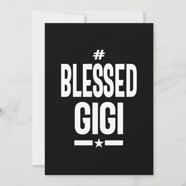 Womens Blessed Gigi Grandma Gift Invitation (Front)