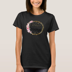 Womens Blessed Mama Flower Promoted To Grandma Lif T-Shirt