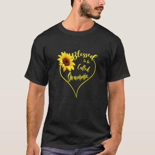 Womens Blessed To Be Called Grammie Sunflower Gram T-Shirt