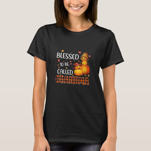 Womens Blessed To Be Called Grandma Halloween T-Shirt (Front)