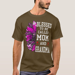 Womens Blessed To Be Called Mom And Grandma Mother T-Shirt