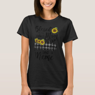 Womens Blessed To Be Called Mom And Meme Floral Mo T-Shirt