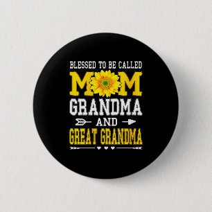 Womens blessed to be called mom grandma great 2 inch round button