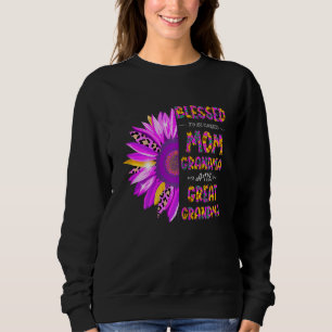 Womens Blessed To Be Called Mom Grandma Great Gran Sweatshirt