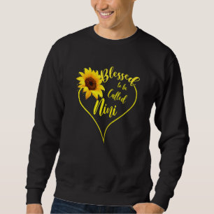 Womens Blessed To Be Called Nini Sunflower Nini Mo Sweatshirt